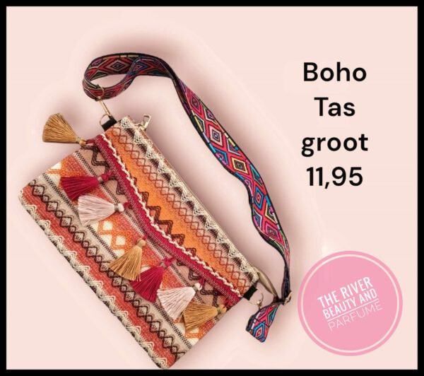 Boho Tas Groot Rood Geel