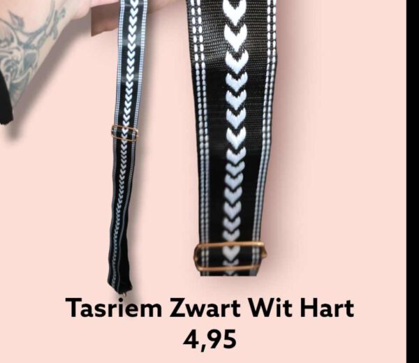 Tasriem Zwart Wit Hart