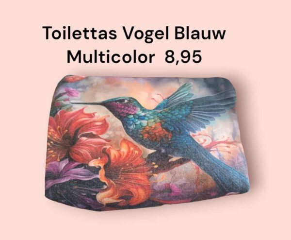 Toilettas Vogel Blauw Multicolor