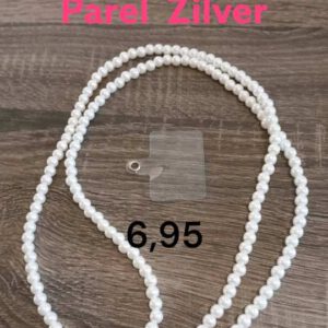 Telefoonkoord Parel Zilver