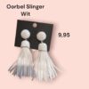 Oorbel Slinger Wit